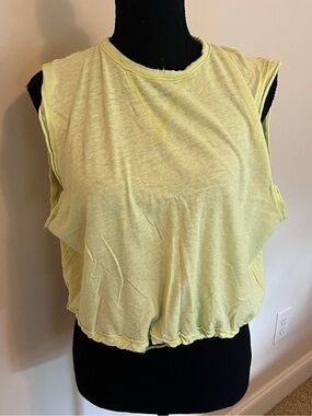 Free People Movement Bring the Heat Tank Size XS Lime Green Cinch Bottom Top